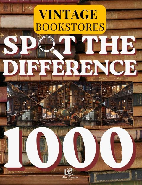 Front cover of Spot the Difference for Adults: Antique Bookstores